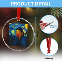 Native American MMIW Crystal Glass Ornament Starry Night Indigenous People Day - Wonder Print Shop