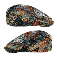Native American Navajo Wolf Jeff Hat Grunge Pattern
