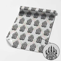 Native Inspired Alaska Grizzly Bear Wrapping Paper Roll Pacific Northwest Pride