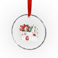 Nativity Scene Christmas Crystal Glass Ornament Joy To The World - Wonder Print Shop