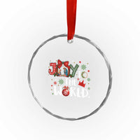 Nativity Scene Christmas Crystal Glass Ornament Joy To The World TS14