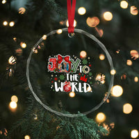 Nativity Scene Christmas Crystal Glass Ornament Joy To The World TS14