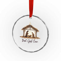 Nativity Scene Crystal Glass Ornament Christian Christmas Jesus Best Gift Ever TS10