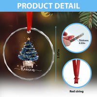 Nativity Scene Crystal Glass Ornament Jesus Reason Tis The Season Christian Christmas Tree - Wonder Print Shop