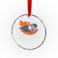 Neil The Seal Be Ungovernable Crystal Glass Ornament Funny Tasmania Elephant Seal Road