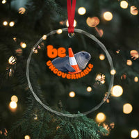 Neil The Seal Be Ungovernable Crystal Glass Ornament Funny Tasmania Elephant Seal Road