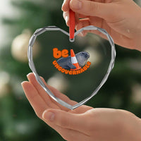 Neil The Seal Be Ungovernable Heart Crystal Glass Ornament Funny Tasmania Elephant Seal Road