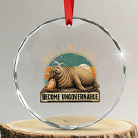 Neil The Seal Become Ungovernable Crystal Glass Ornament Funny Elephant Seal Meme