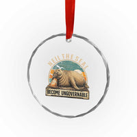 Neil The Seal Become Ungovernable Crystal Glass Ornament Funny Elephant Seal Meme