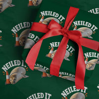 Neil The Seal Nailed It Wrapping Paper Roll Funny Tasmania Elephant Seal Traffic Cone Meme Art
