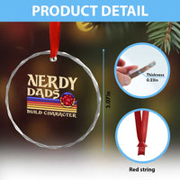 Nerdy Dad Crystal Glass Ornament Funny Fathers Day RPG Gaming D20 Tabletop