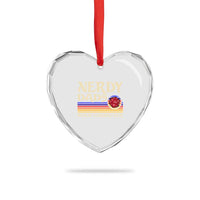 Nerdy Dad Heart Crystal Glass Ornament Funny Fathers Day RPG Gaming D20 Tabletop