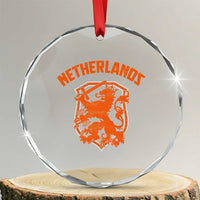 Netherlands Dutch Republic Lion Vintage Holland Crest Crystal Glass Ornament
