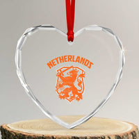 Netherlands Dutch Republic Lion Vintage Holland Crest Heart Crystal Glass Ornament