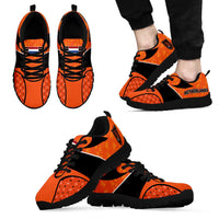 Netherlands Football Sneakers Dynamic Diagonal Stripe With Tulip Floral Patterns