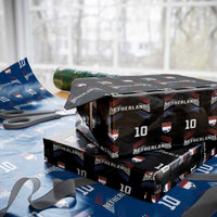 Netherlands Soccer Sports Graphic Number 10 Jersey Style Wrapping Paper Roll Proud Nederlands Holland Football Fans Game Day Pride