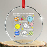 Neurodiverse Universe Crystal Glass Ornament Autism Awareness ADHD ASD Neurodiversity TS02