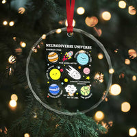 Neurodiverse Universe Crystal Glass Ornament Autism Awareness ADHD ASD Neurodiversity TS02