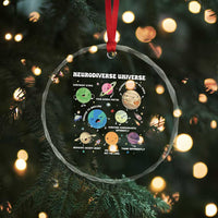Neurodiverse Universe Crystal Glass Ornament Autism Awareness ASD ADHD Neurodiversity Sped Teacher TS02