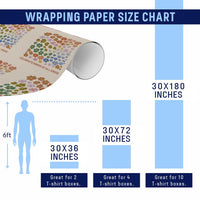 Neurodiversity Boho Floral Wrapping Paper Roll Celebrate Minds of All Kinds Autism ADHD ASD - Wonder Print Shop