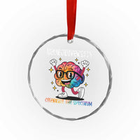 Neurodiversity Brain Crystal Glass Ornament Celebrate The Spectrum Autism Acceptance ASD ADHD - Wonder Print Shop