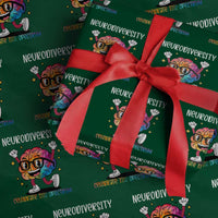 Neurodiversity Brain Wrapping Paper Roll Celebrate The Spectrum Autism Acceptance ASD ADHD - Wonder Print Shop