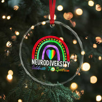 Neurodiversity Crystal Glass Ornament Autism Spectrum ASD ADHD Rainbow Boho - Wonder Print Shop
