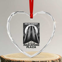 Never Forget Nakatomi Plaza 1988 Heart Crystal Glass Ornament - Wonder Print Shop