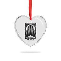Never Forget Nakatomi Plaza 1988 Heart Crystal Glass Ornament - Wonder Print Shop