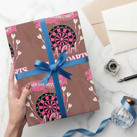 Never Underestimate A Girl Dart Player Gift Idea Wrapping Paper Roll - Wonder Print Shop