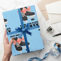 Never Underestimate A Girl Hockey Player Gift Idea Wrapping Paper Roll - Wonder Print Shop