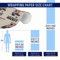 Never Underestimate A Girl Hockey Player Gift Idea Wrapping Paper Roll - Wonder Print Shop