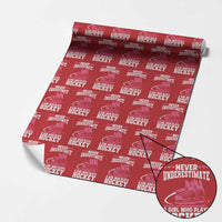 Never Underestimate A Girl Who Plays Hockey Wrapping Paper Roll Gift For Women - Wonder Print Shop