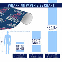 Never Underestimate A Girl Who Plays Hockey Wrapping Paper Roll Gift For Women - Wonder Print Shop