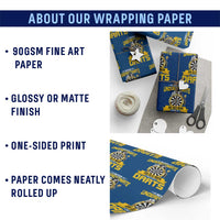 Never Underestimate An Old Man Plays Darts Wrapping Paper Roll Funny Dartist Grim Reaper Gift - Wonder Print Shop