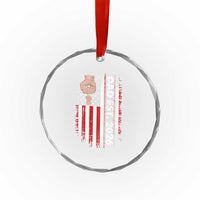 New Dad 2026 Crystal Glass Ornament Patriotic US American Flag Gifts Fathers Day