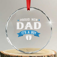 New Dad It's a Boy Crystal Glass Ornament Newborn Daddy Father Baby Boy Son TS10
