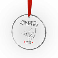 New Mom of Twins Est. 2025 Crystal Glass Ornament First Mothers Day Matching Gift Light TS02