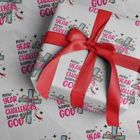 New Year New Challenges Same Great God Wrapping Paper Roll Christian New Year Eve - Wonder Print Shop