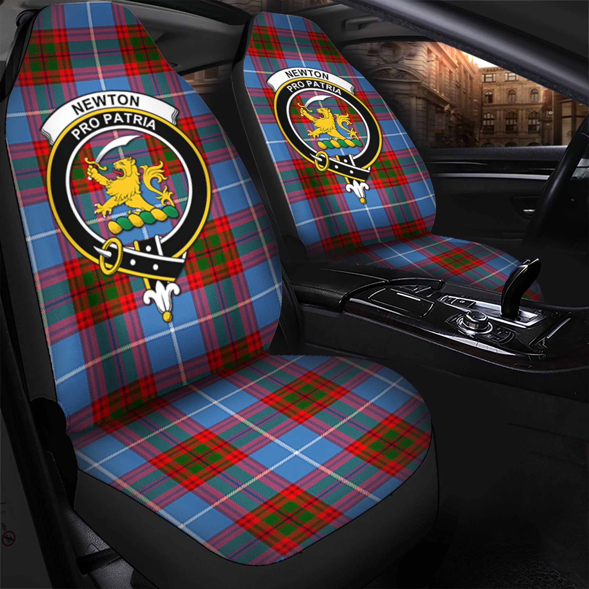 Newton Clan Tartan Car Seat Cover, Family Crest Tartan Seat Cover TS23