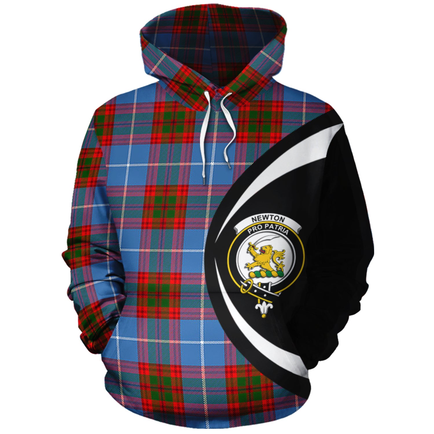 scottish-newton-clan-crest-circle-style-tartan-hoodie
