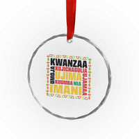 Nguzo Saba Seven Principles Crystal Glass Ornament African Heritage Celebration Gift TS12
