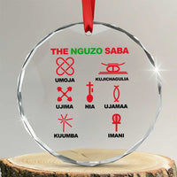 Nguzo Saba Seven Principles Of Kwanzaa Celebration Gift Crystal Glass Ornament - Wonder Print Shop