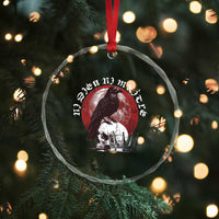 Ni Dieu Ni Maitre No God No Masters Crystal Glass Ornament Raven Skull - Wonder Print Shop