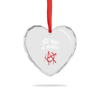 Ni Dieu Ni Maitre No God No Masters Heart Crystal Glass Ornament Anarchy Symbol - Wonder Print Shop
