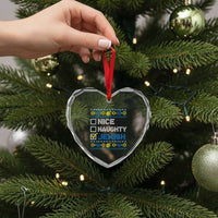 Nice Naughty Jewish Ugly Hanukkah Heart Crystal Glass Ornament Chanukah Jew Gift - Wonder Print Shop
