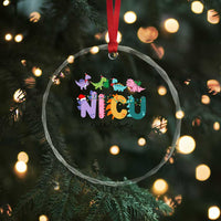 NICU Nurse Xmas Dinosaur Crystal Glass Ornament Neonatal Intensive Care Unit Nurse Appreciation Gift TS10