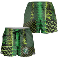 Nigeria Football Shorts for Women The Naija-Tribal Sporty Style - Wonder Print Shop