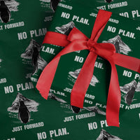 Nihilist Penguin Hiking Meme Wrapping Paper Roll No Plan Just Forward