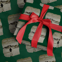 Nihilist Penguin Hiking Meme Wrapping Paper Roll They Survived He Lived